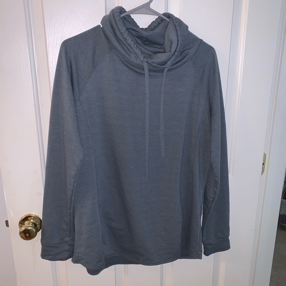 Green sage cowl neck sweater